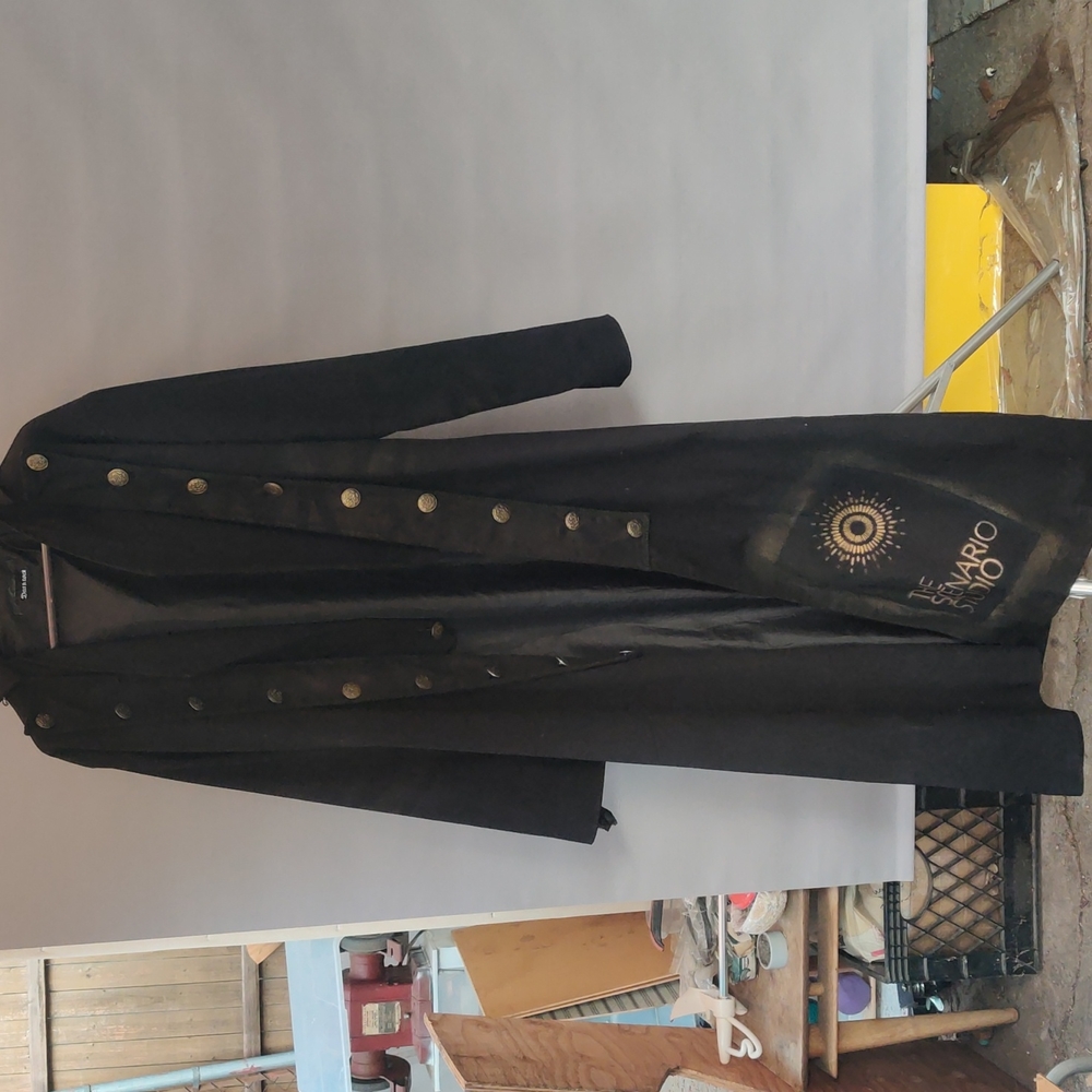 DarkRock Black steampunk long coat XXL Mens